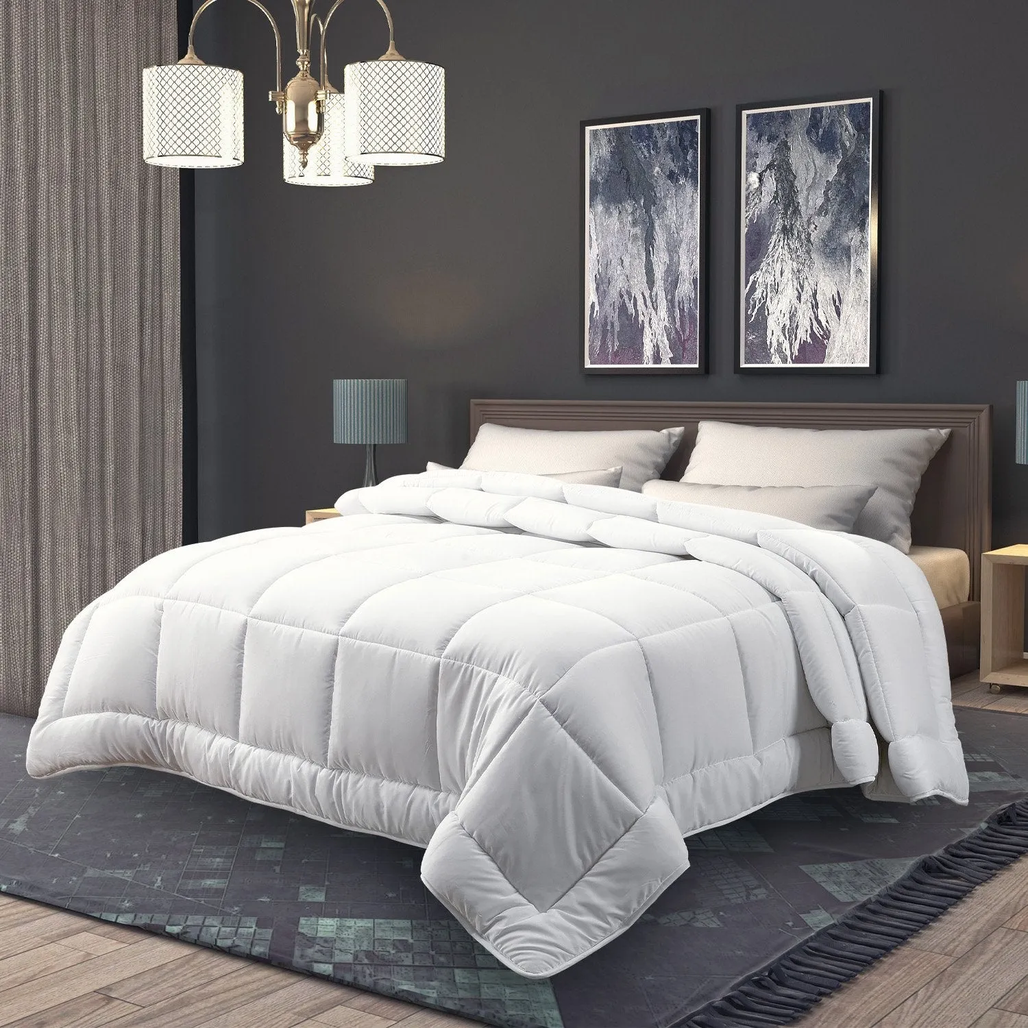 800GSM Goose Down Feather Comforter - Super King, Laura Hill