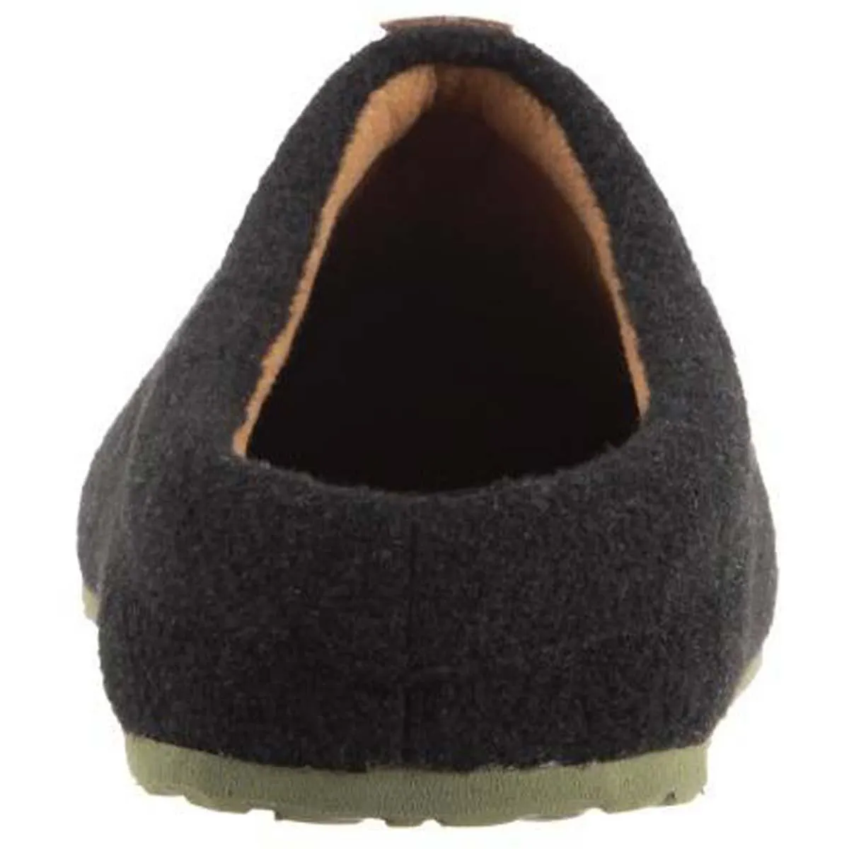 Acorn Men’s Slippers - Algae Infused Wool Comfort Black Wool, Medium | A19023BLKMM