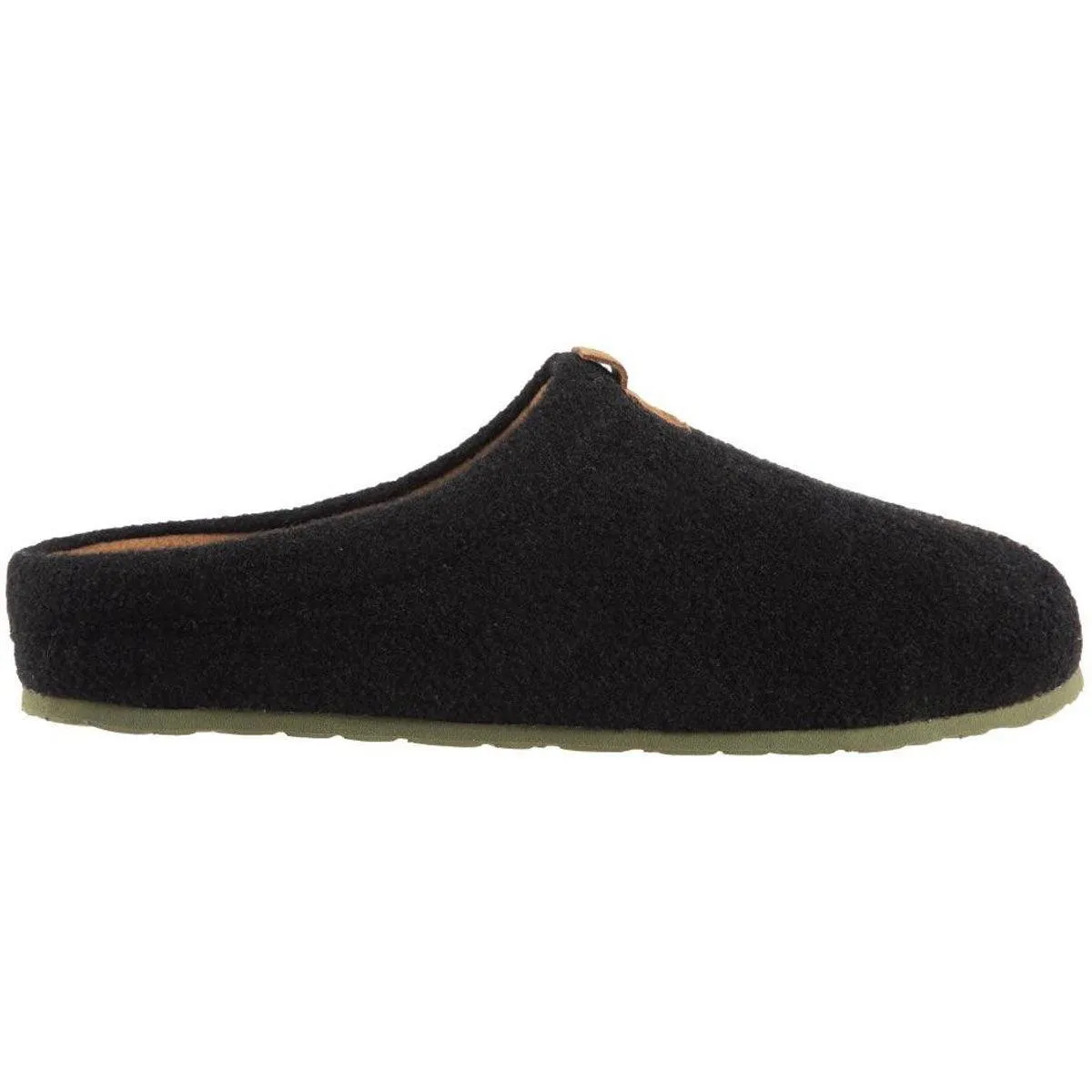 Acorn Men’s Slippers - Algae Infused Wool Comfort Black Wool, Medium | A19023BLKMM