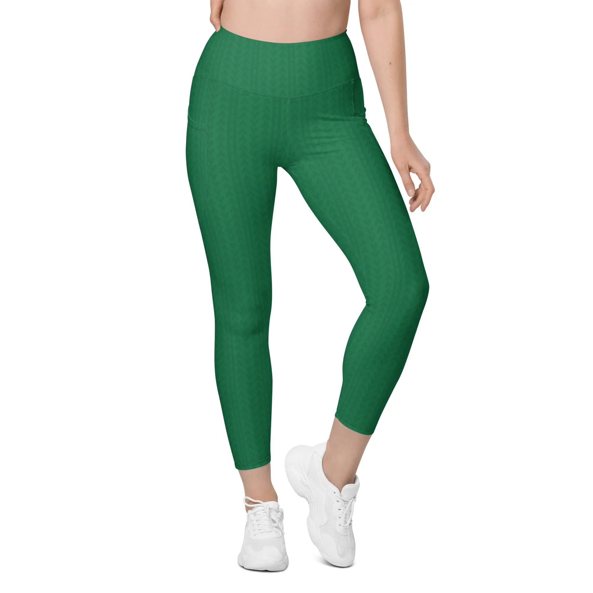 Amazon Green High Waisted Leggings with Pockets