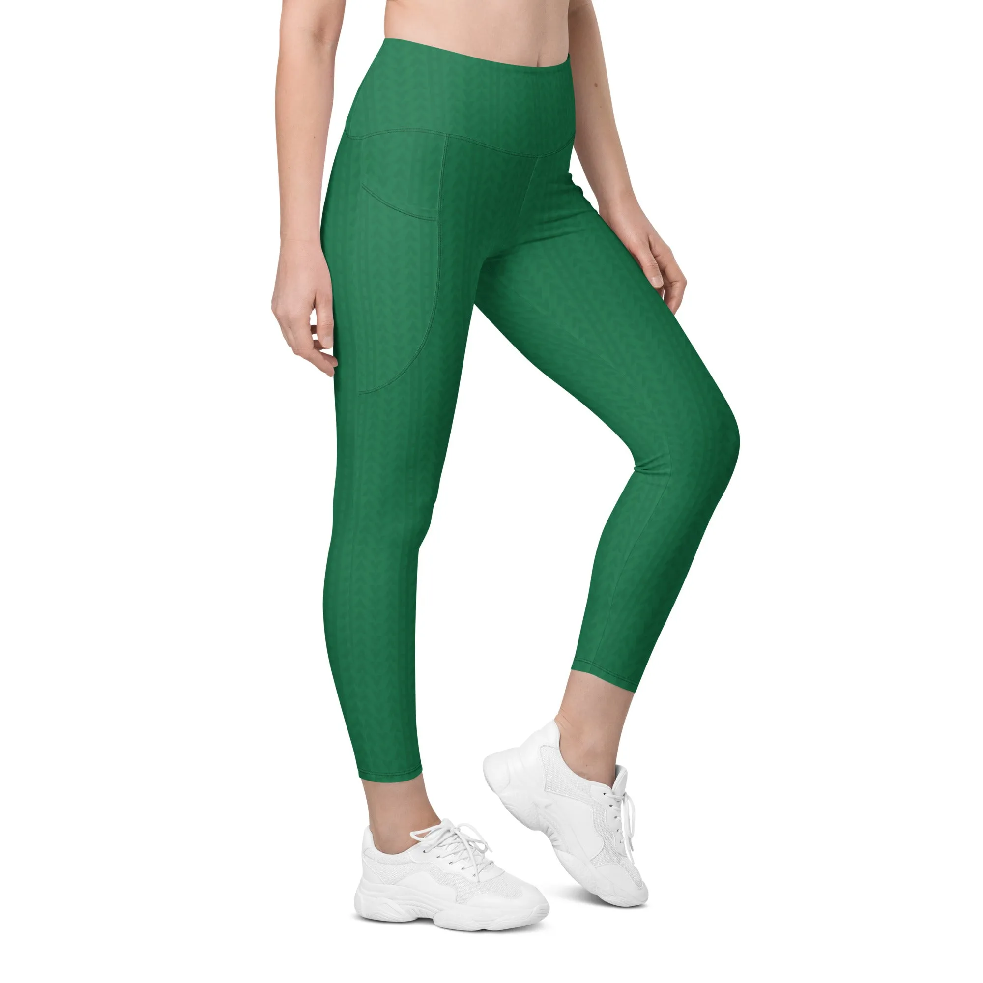 Amazon Green High Waisted Leggings with Pockets