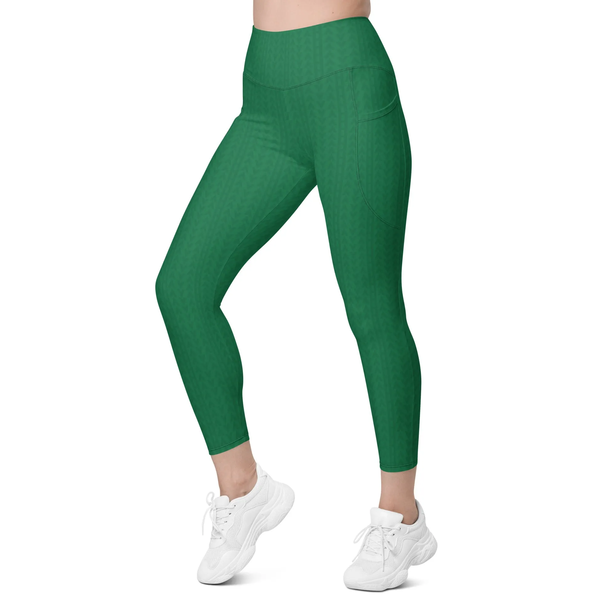 Amazon Green High Waisted Leggings with Pockets