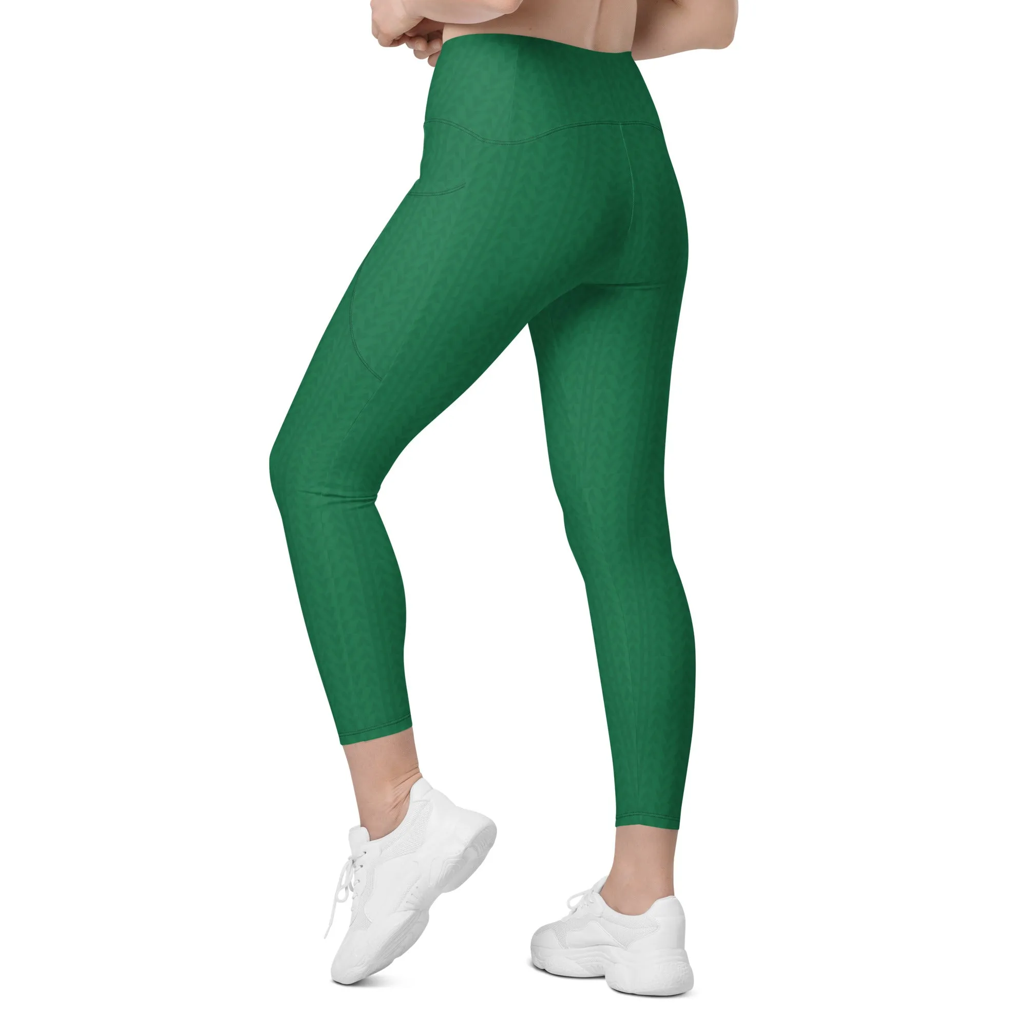 Amazon Green High Waisted Leggings with Pockets