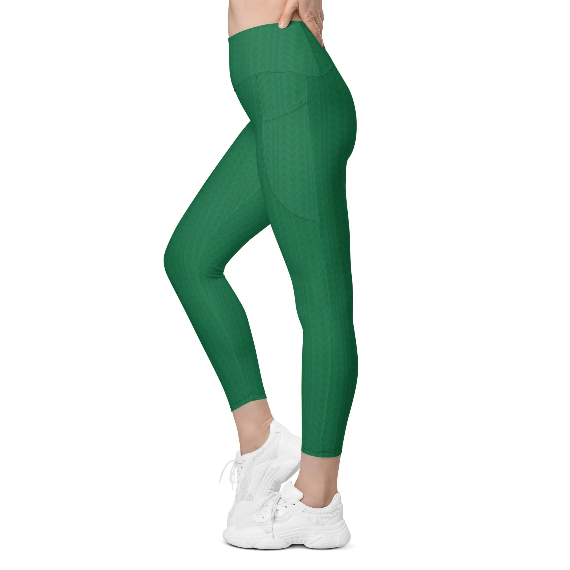 Amazon Green High Waisted Leggings with Pockets