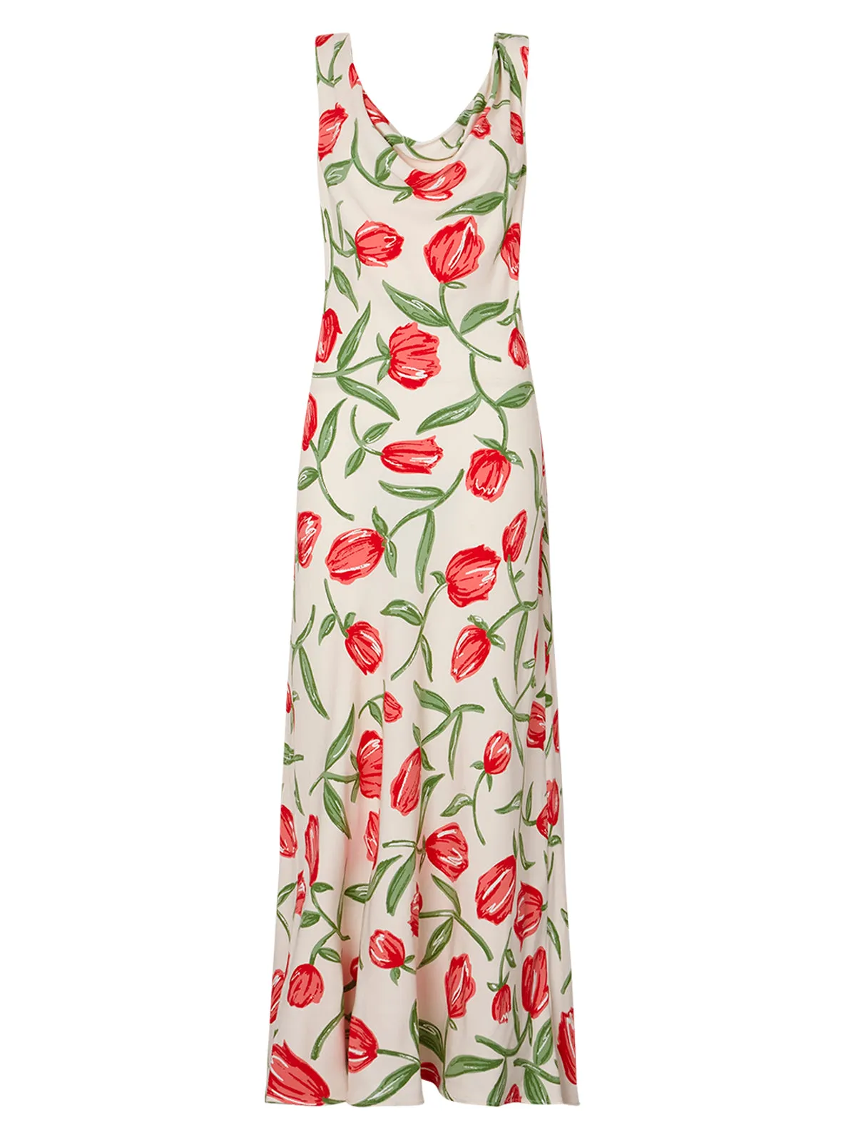 Araminta Ivory Tulip Print Midi Dress