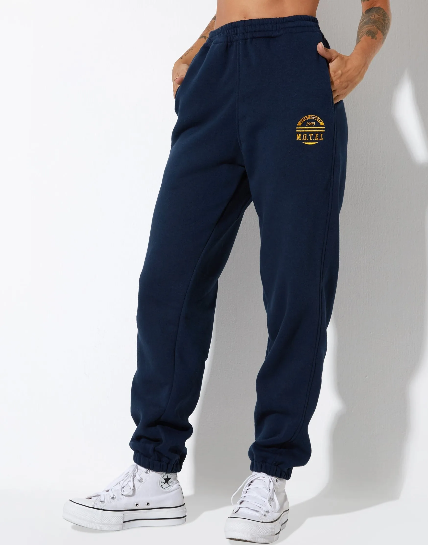 Basta Jogger in Navy Citrus Stripe Football 1999