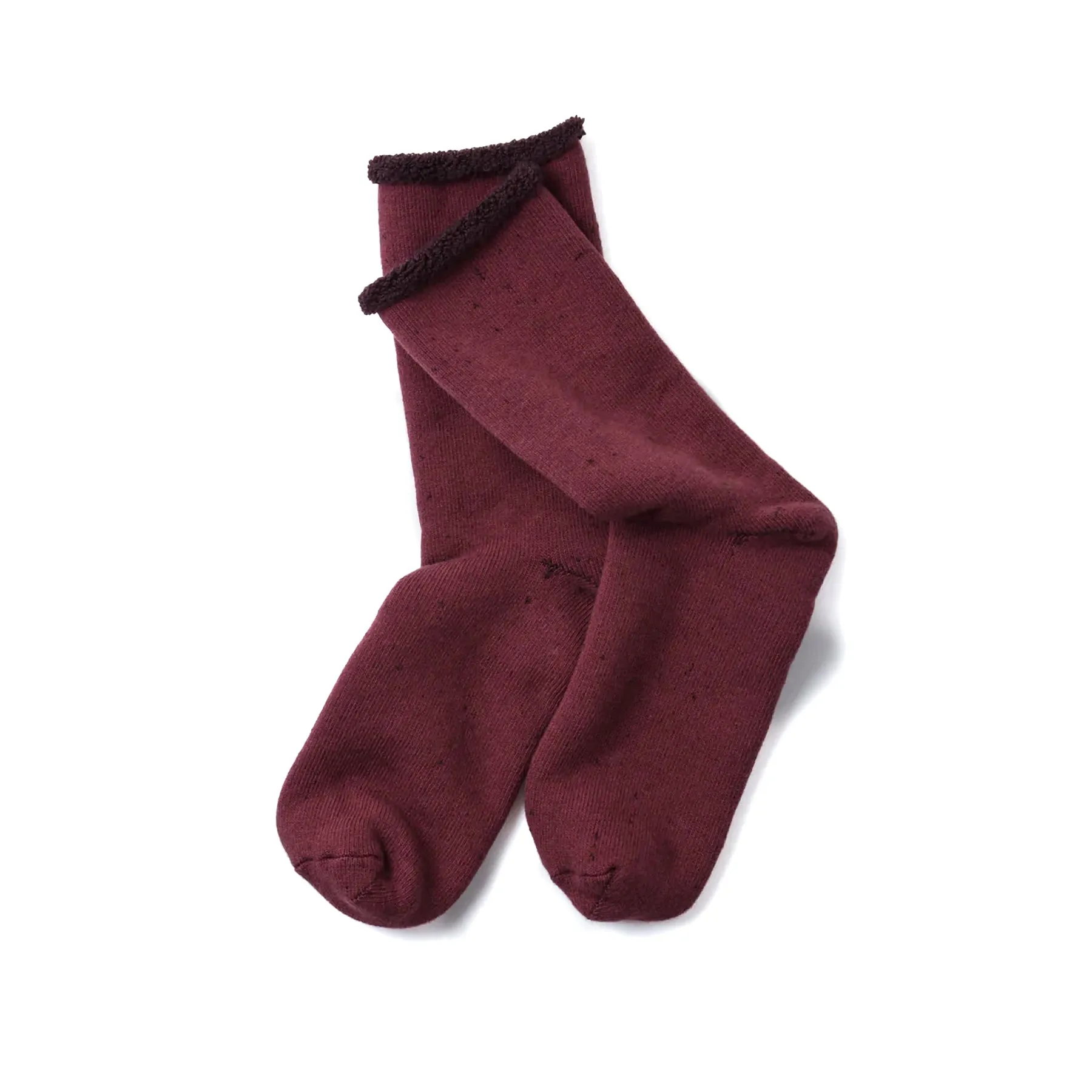 Double Face Cozy Sleeping Socks Extra Fine Merino - Wine/Bordeaux