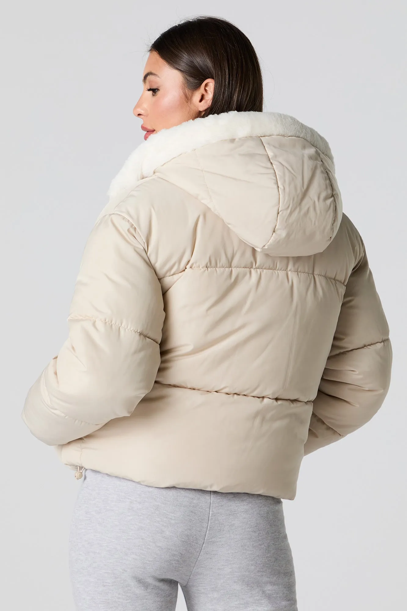 Faux Fur Lined Puffer Jacket