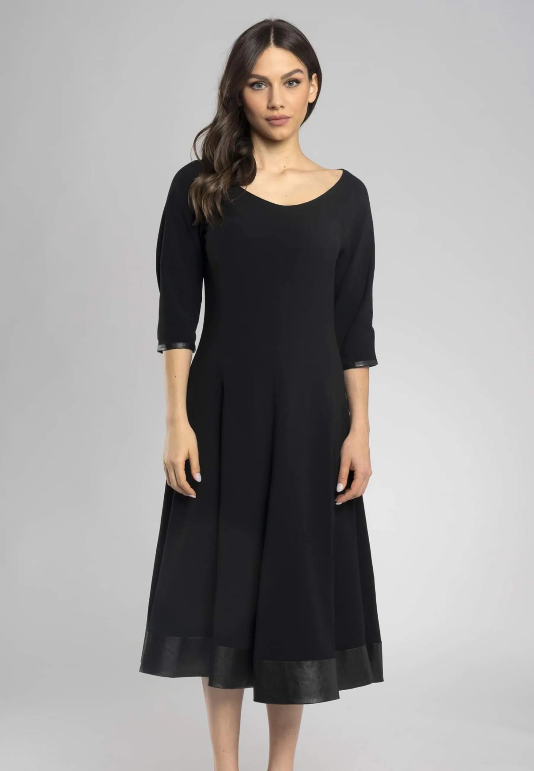 Giove Black Midi Dress -Modern Style and Feminine Elegance