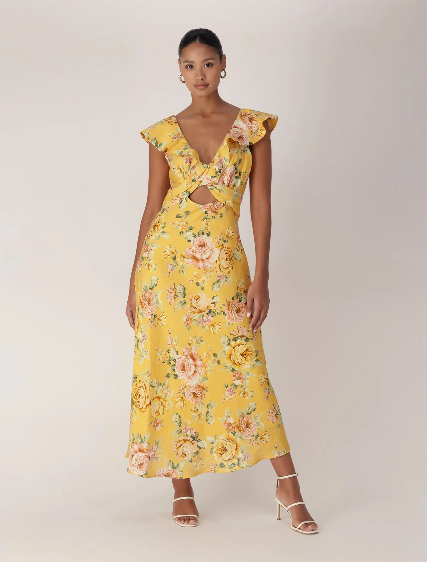 Haisley Flounce Midi Dress