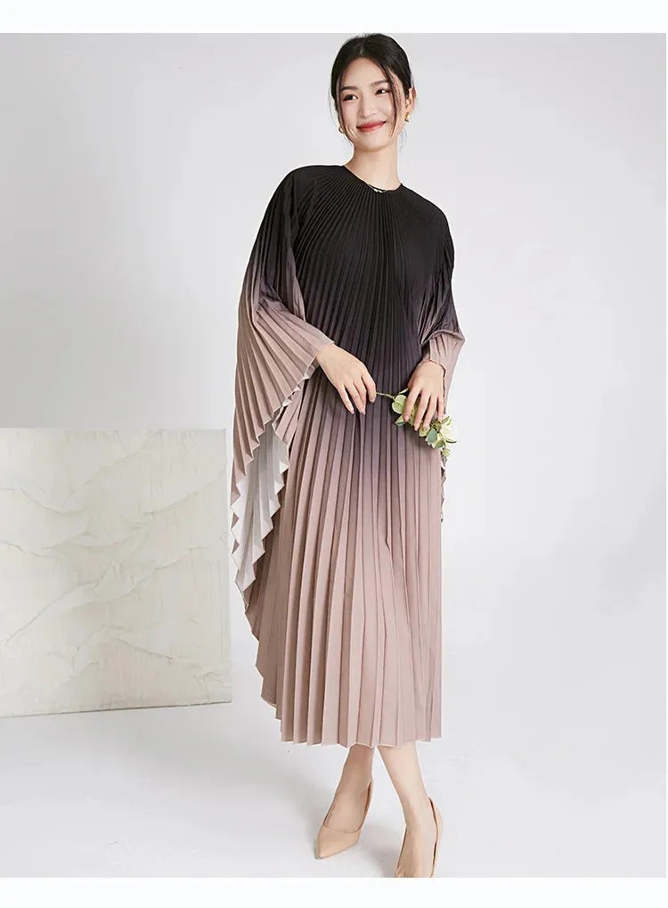 HEYFANCYSTYLE Ethereal Batwing Pleated Dress