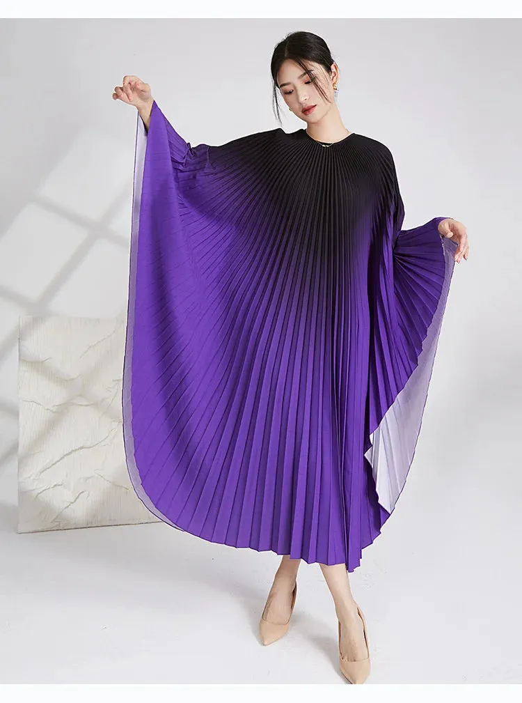 HEYFANCYSTYLE Ethereal Batwing Pleated Dress