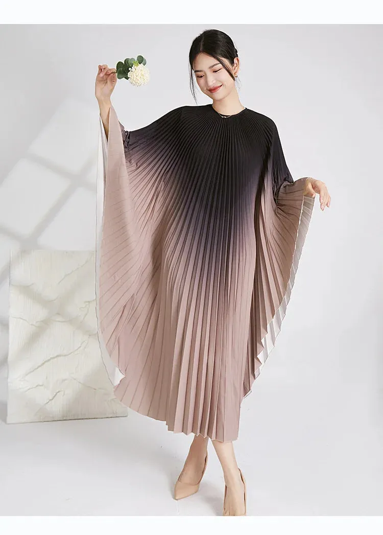 HEYFANCYSTYLE Ethereal Batwing Pleated Dress