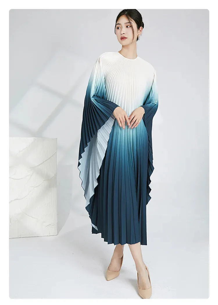 HEYFANCYSTYLE Ethereal Batwing Pleated Dress