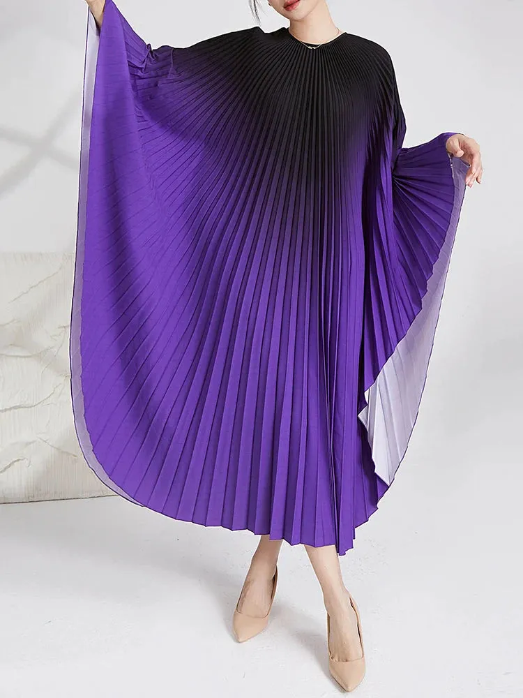 HEYFANCYSTYLE Ethereal Batwing Pleated Dress