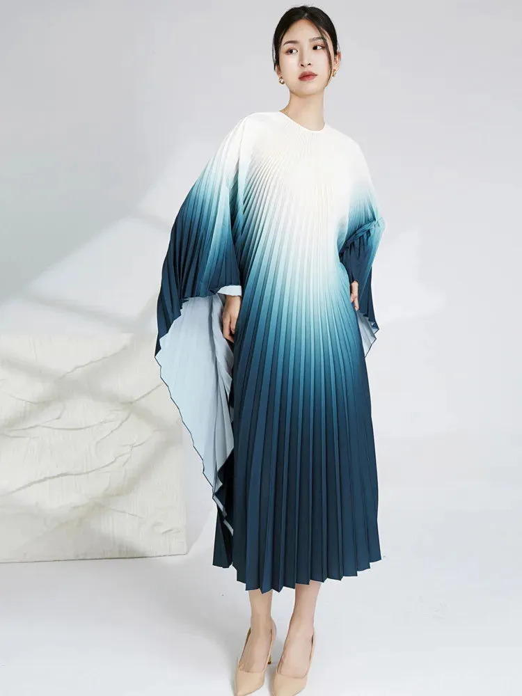 HEYFANCYSTYLE Ethereal Batwing Pleated Dress