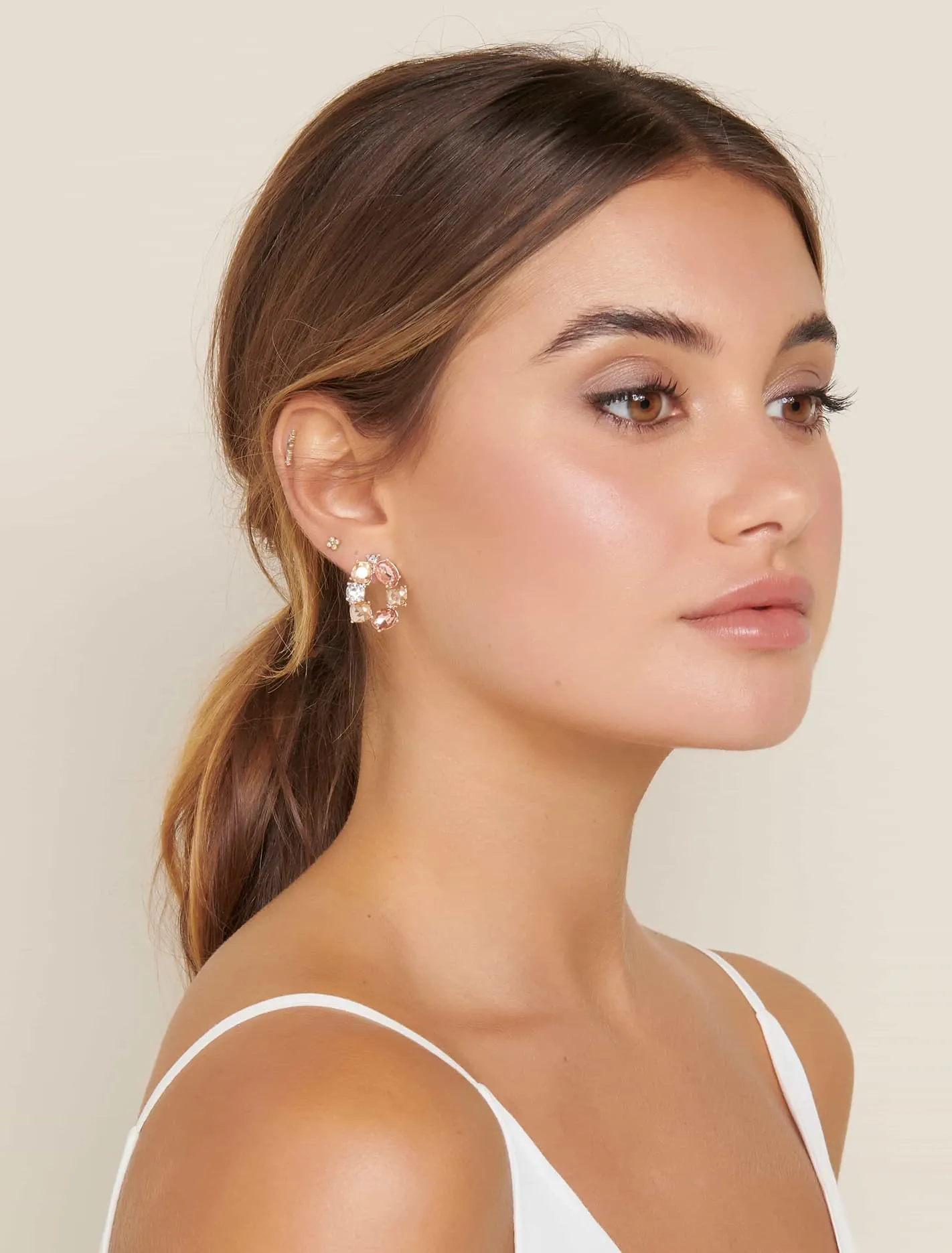 Isla Oval Cluster Stud Earrings