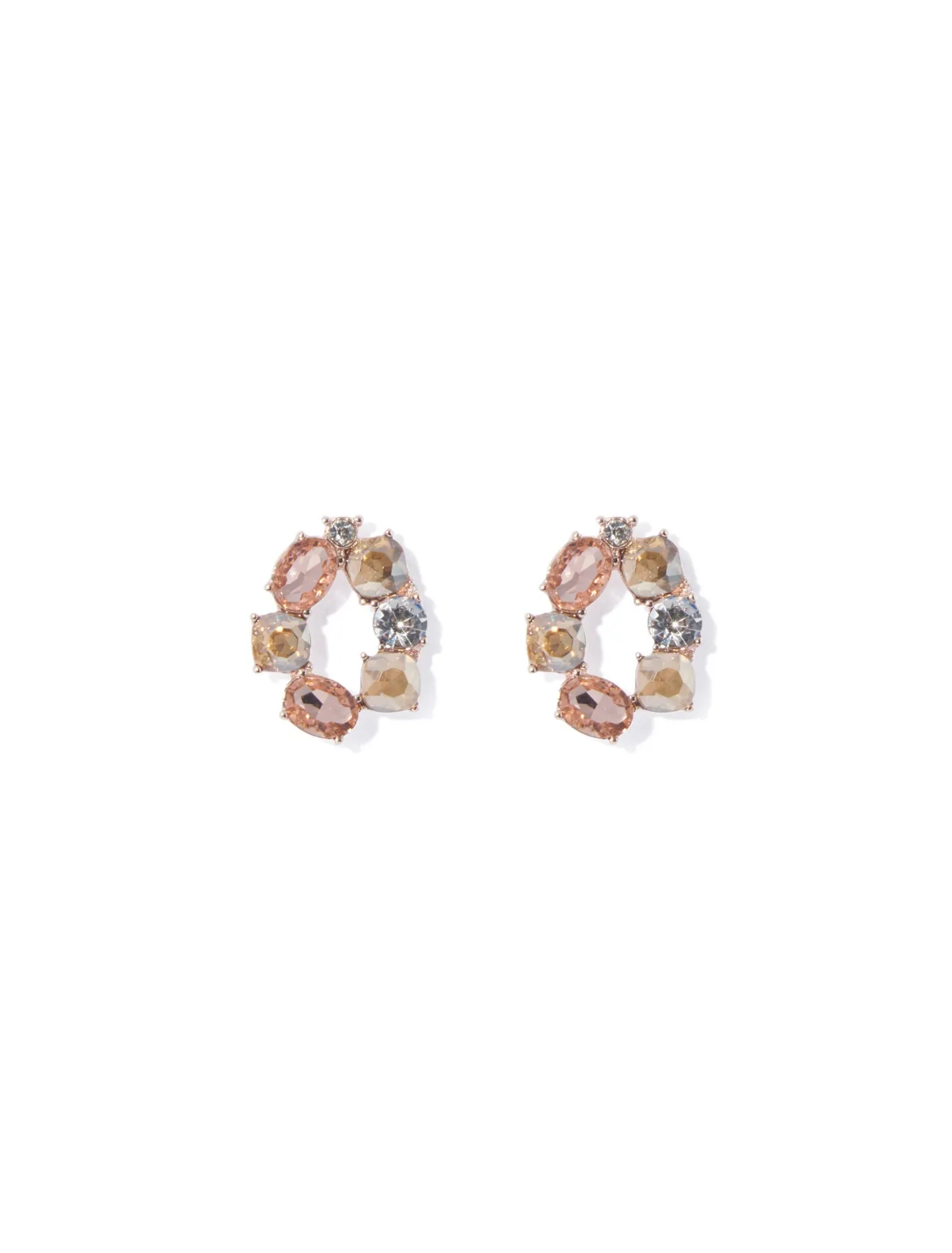 Isla Oval Cluster Stud Earrings