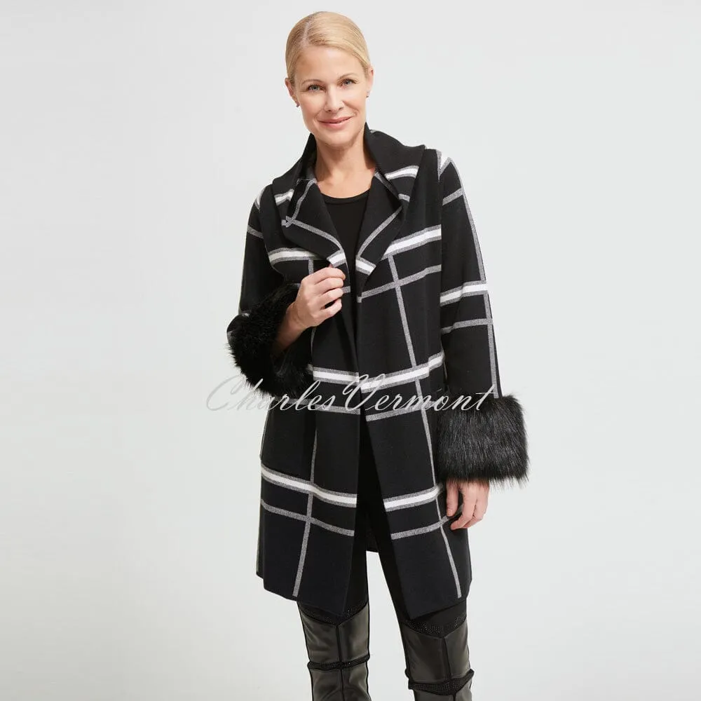 Joseph Ribkoff Coat (Detachable Faux Fur Cuff) – Style 213904