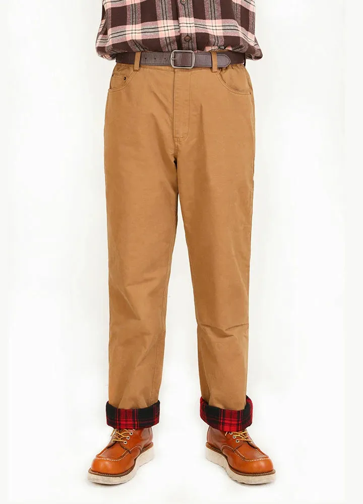 Men's Flannel Lined Pants,Soft Washed