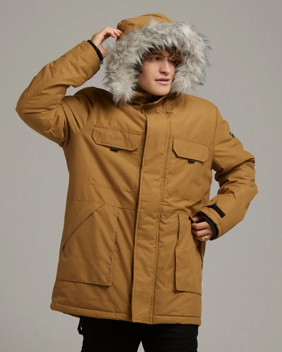 MURUNTAU MEN'S FAUX FUR TRIM PARKA | TOBACCO