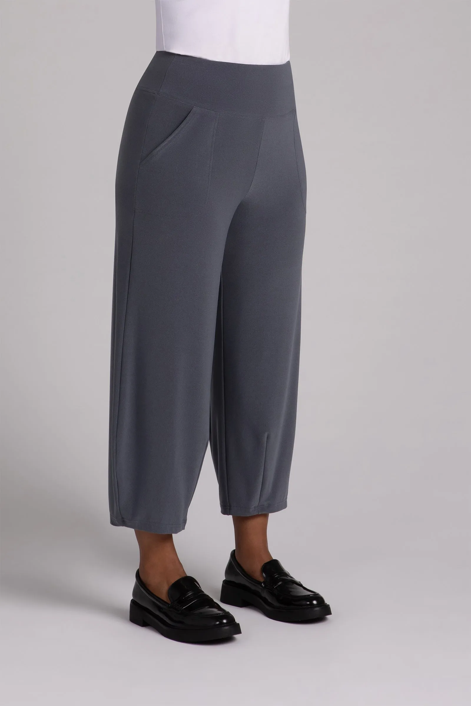 Narrow Lantern Pant | Melange Gunmetal