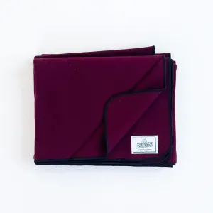 Norris Wool Throw - Rich Burgundy