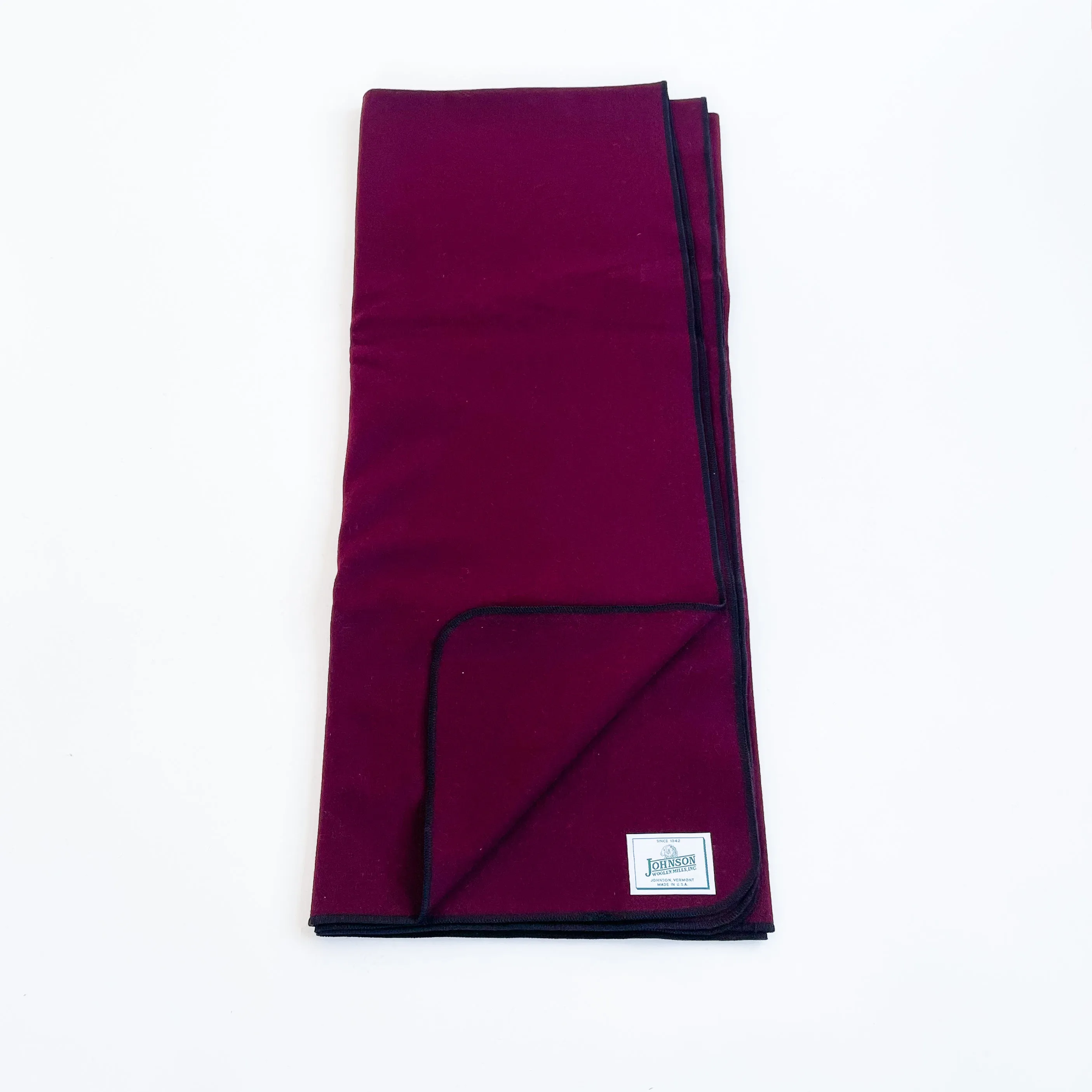 Norris Wool Throw - Rich Burgundy