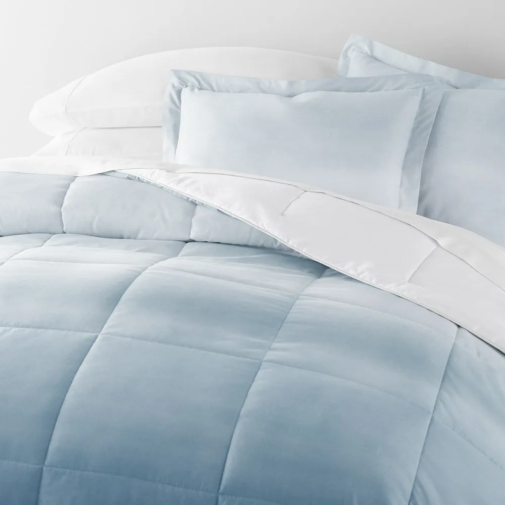 Ocean Waves Reversible Down-Alternative Comforter Set (Sale)