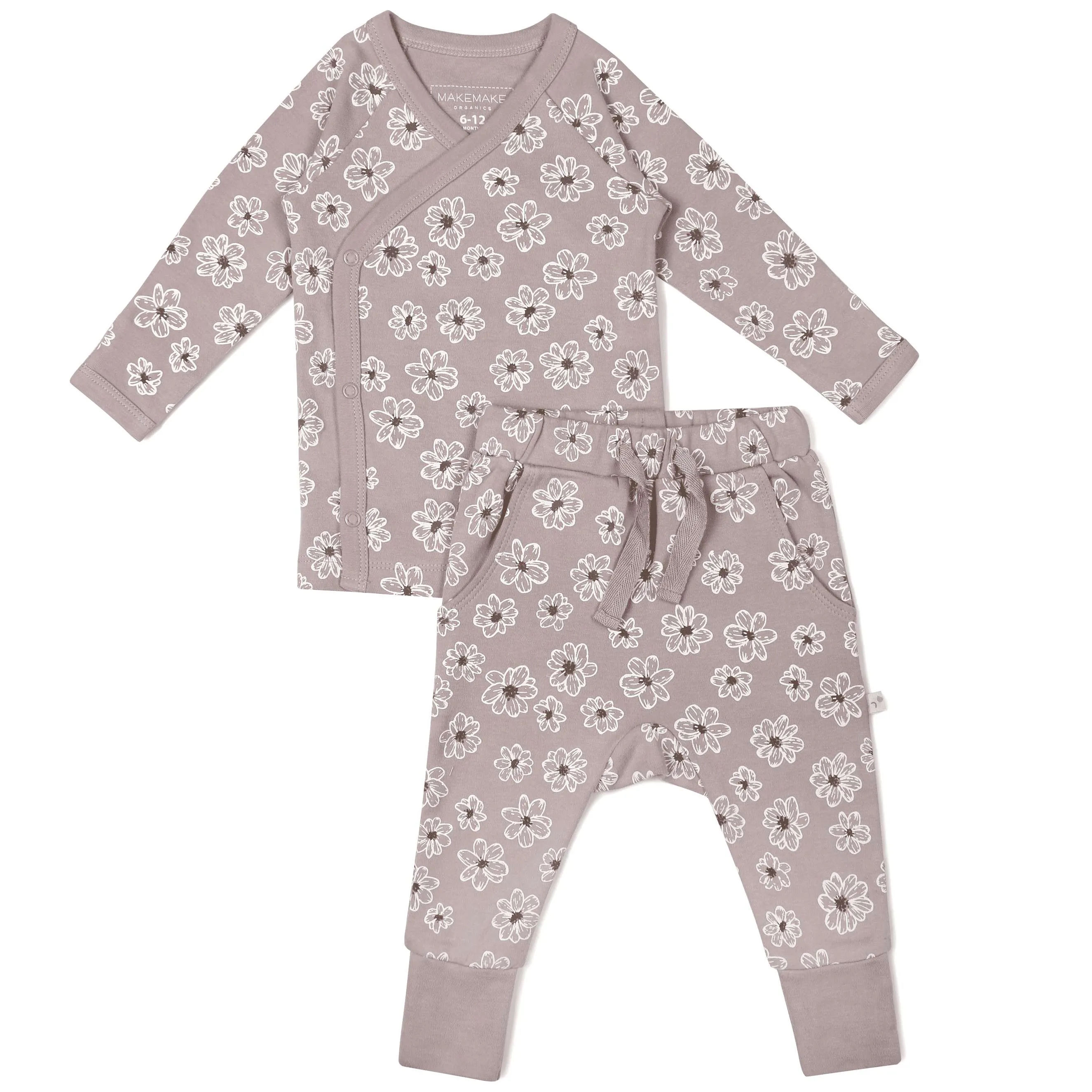 Organic Baby Top & Pants Set | Daisies