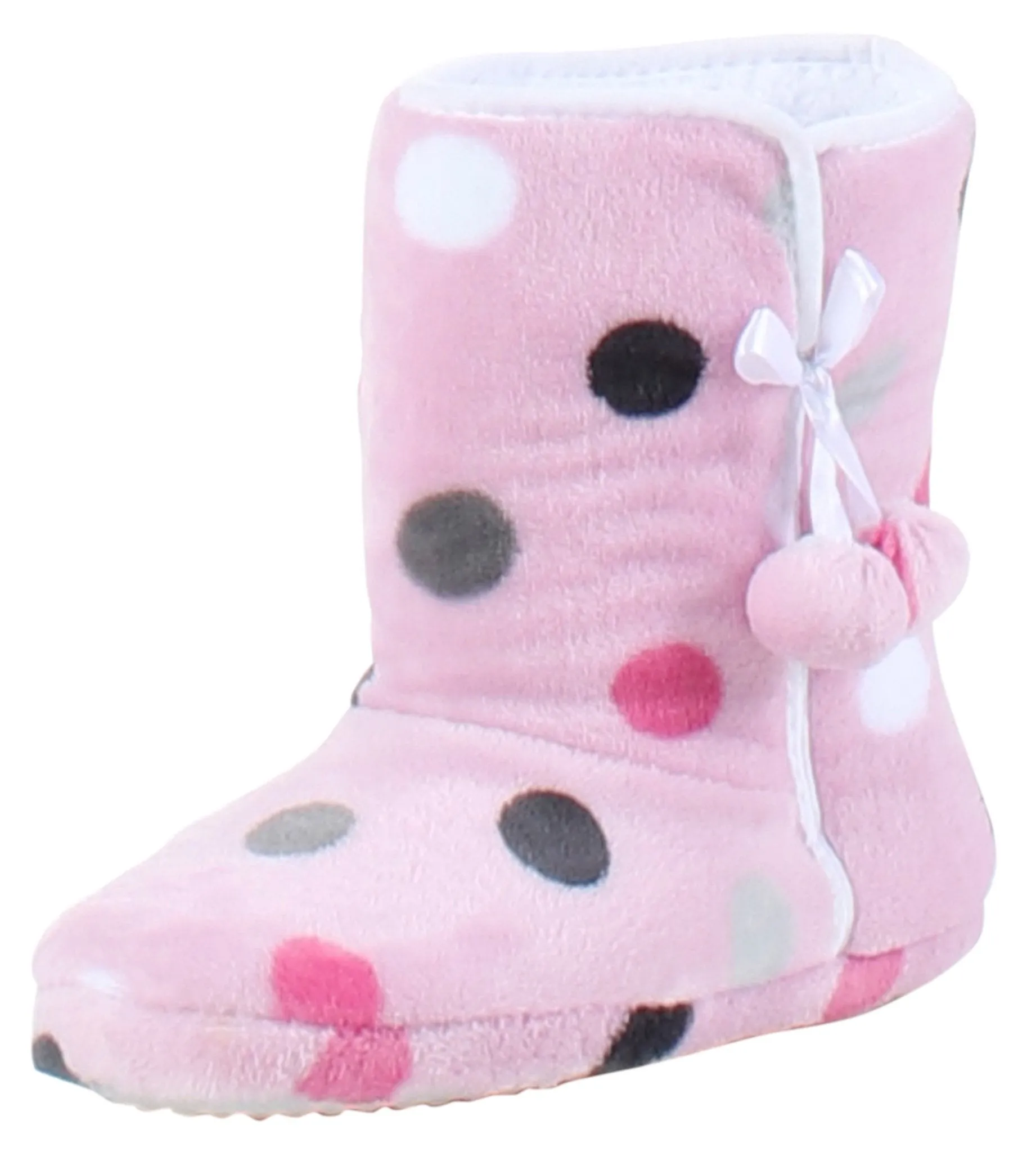 PajamaMania Women’s Fleece Slipper Boots with Rubber Soles