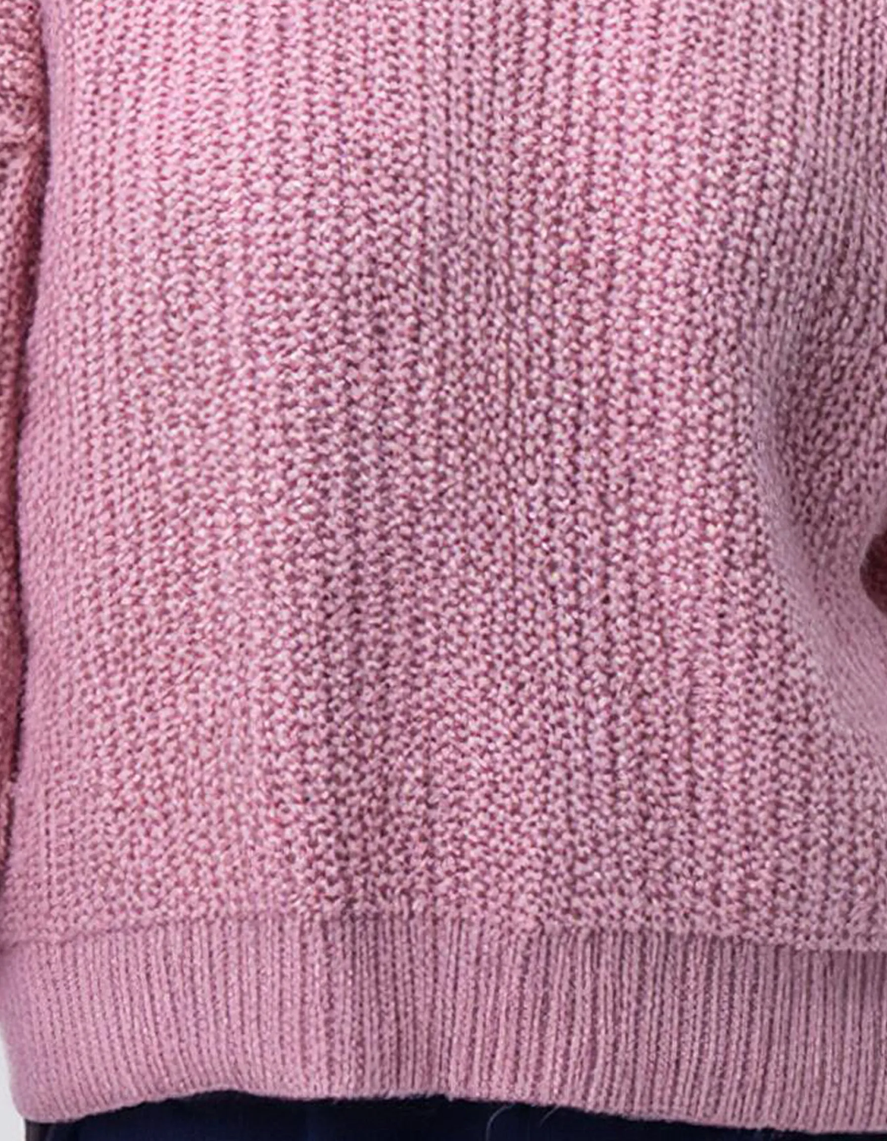 Pink Oversized Knit Pullover