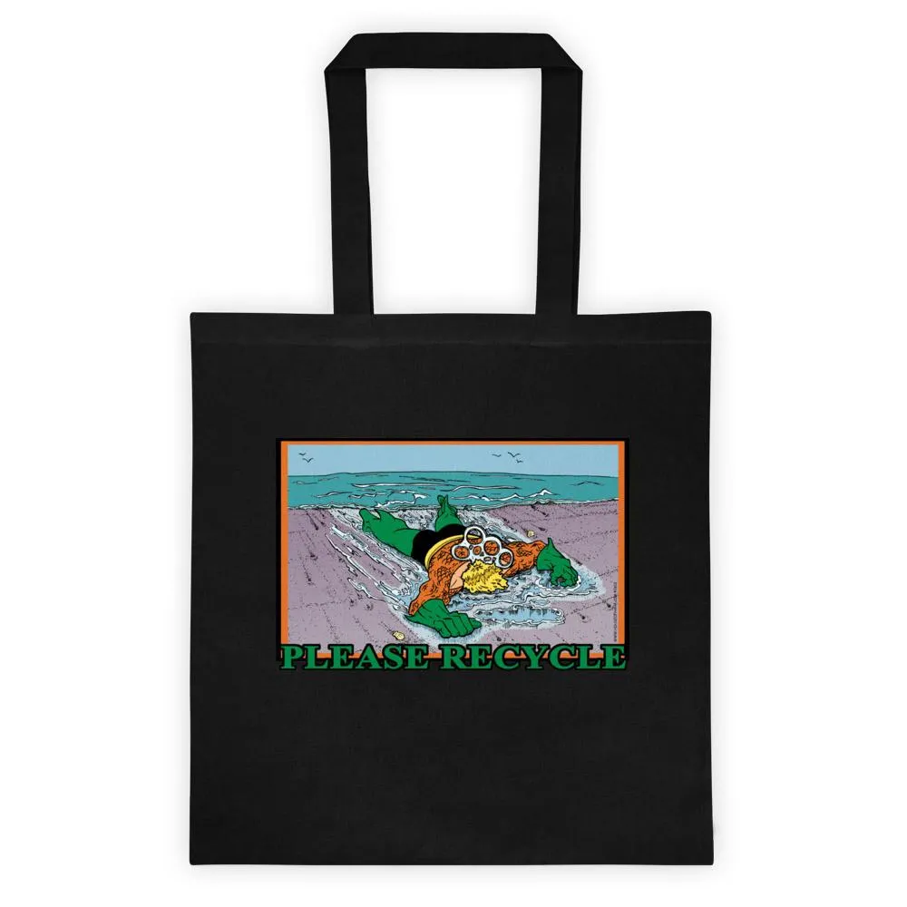 Please Recycle Superhero Tote Bag