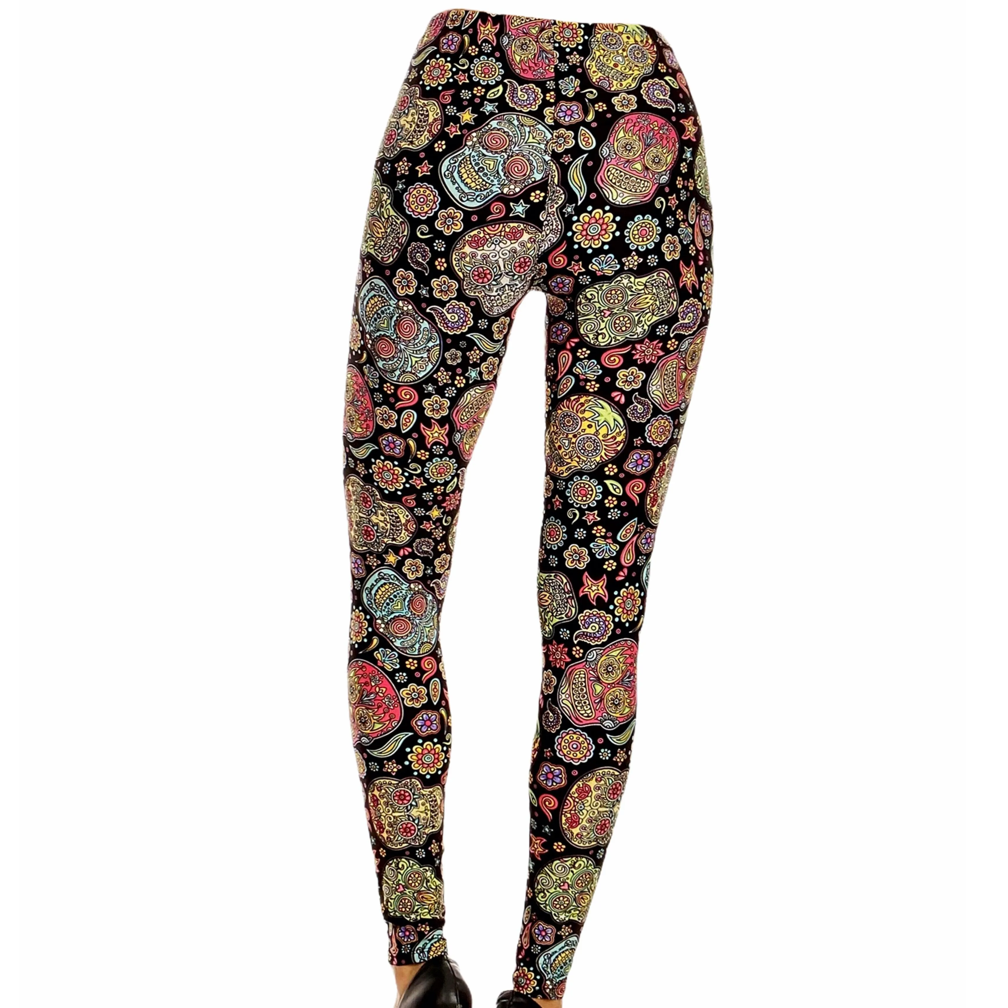 Plus Day of Dead Leggings