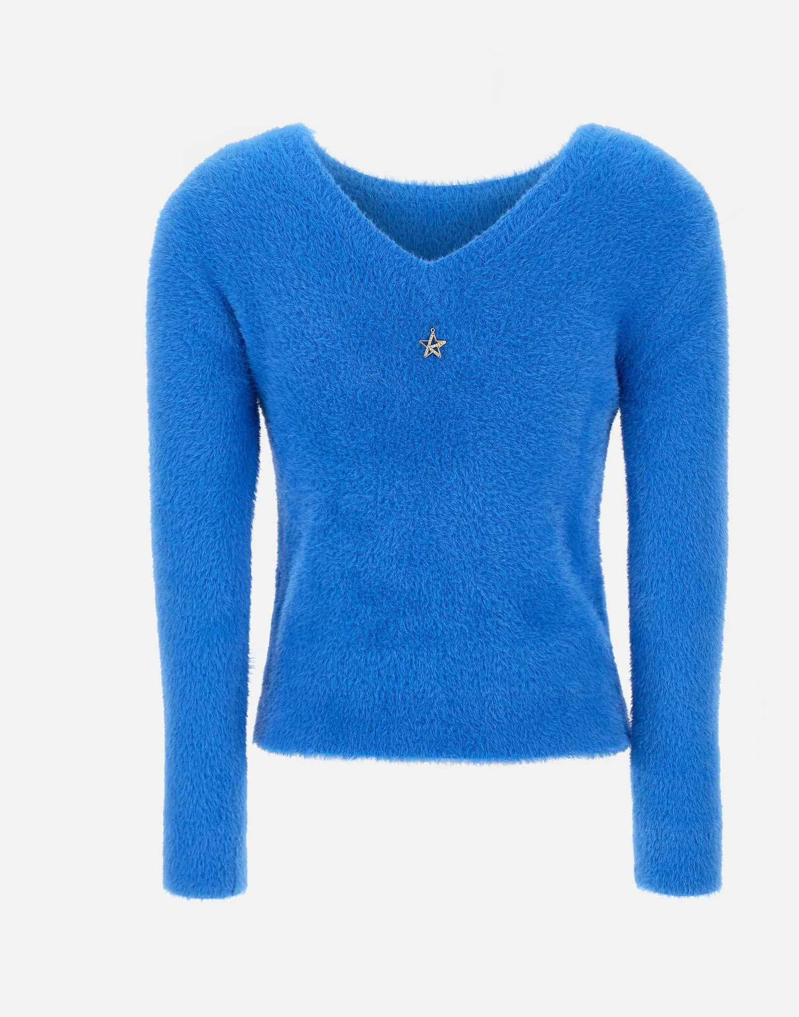 Plush Effect Cobalt Blue Sweater