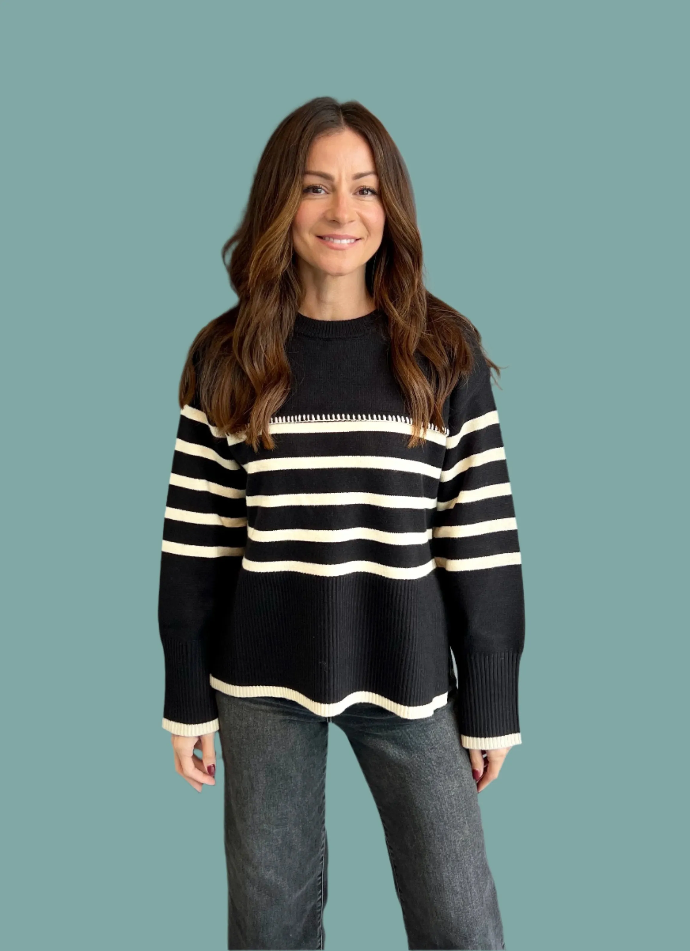 Rhythm Stripe Knit Sweater