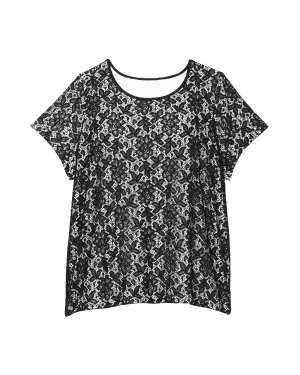 Sharon Lace Top | Black / Ivory