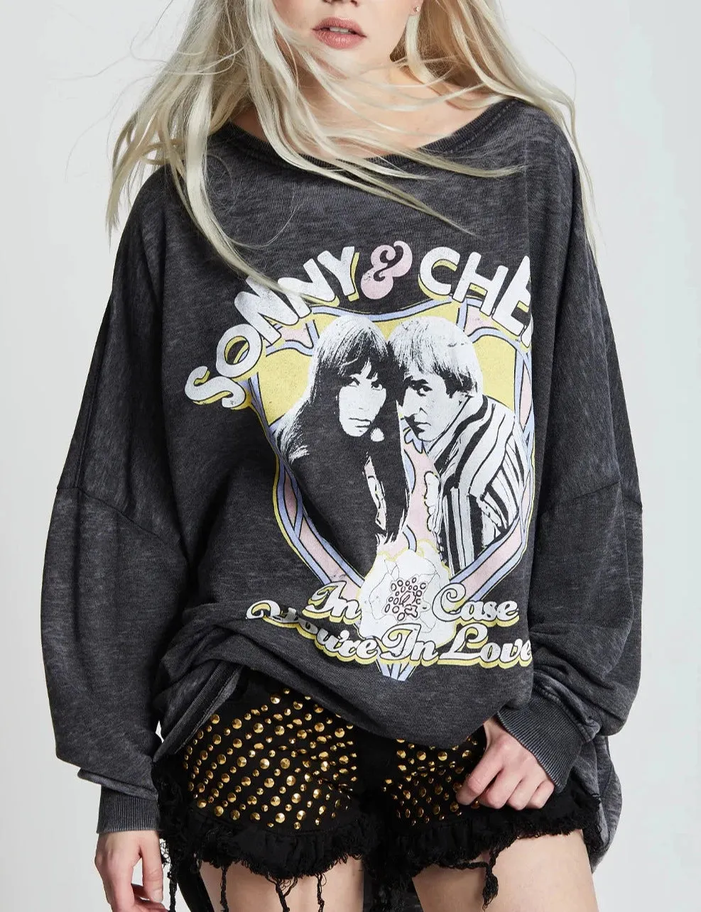 Sunny & Cher Burnout Sweatshirt