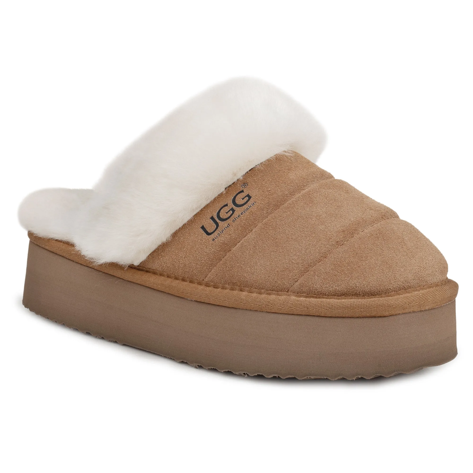 UGG Platform 3-in-1 Puffer Straps Scuff Slippers