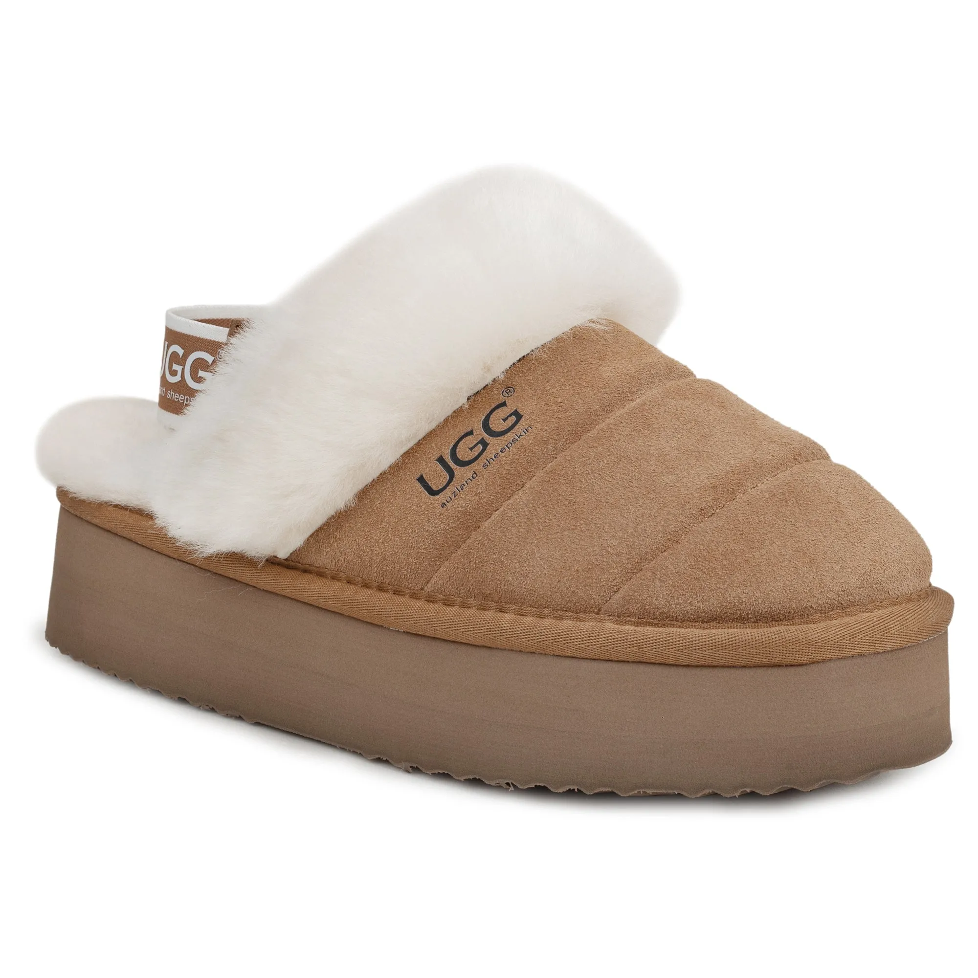 UGG Platform 3-in-1 Puffer Straps Scuff Slippers