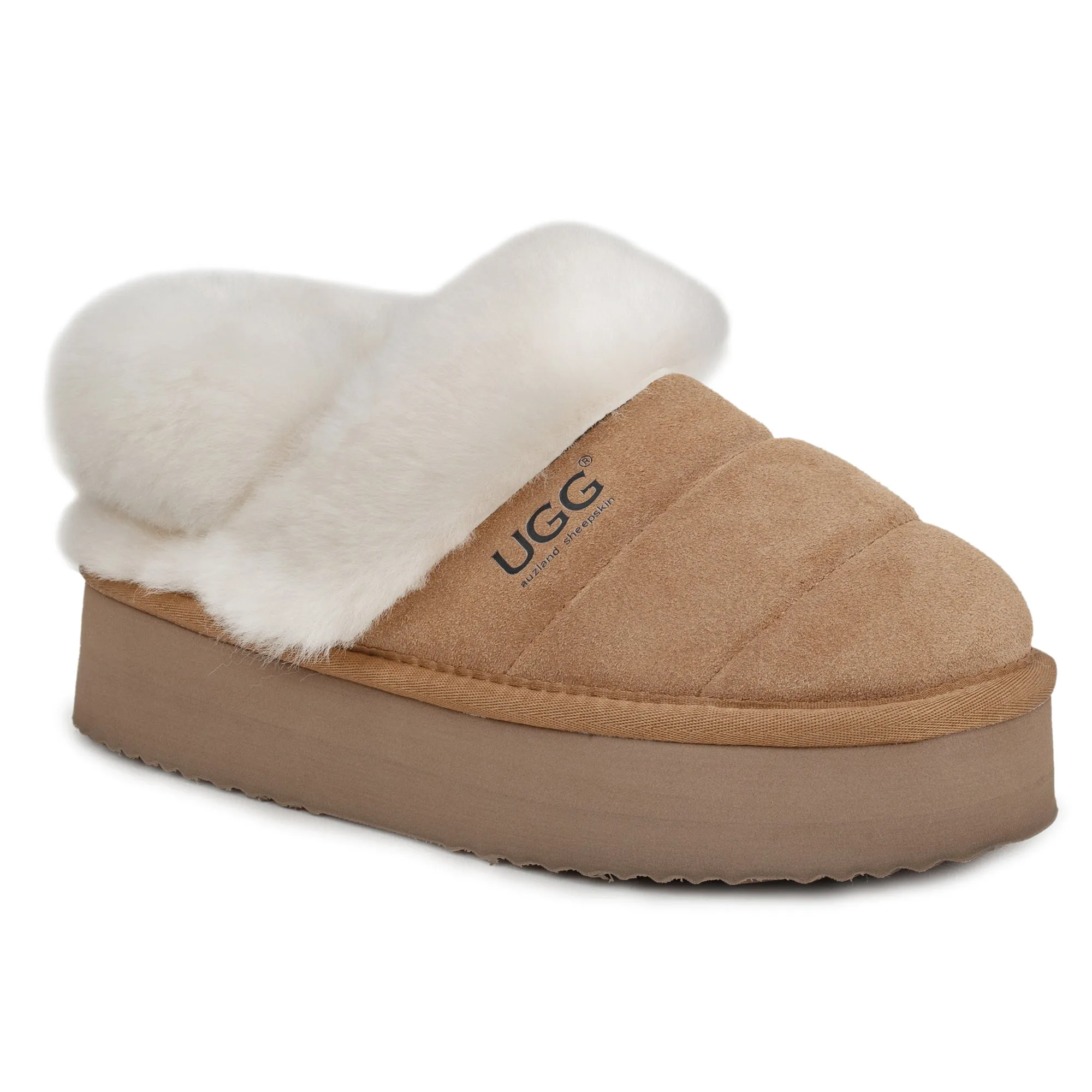 UGG Platform 3-in-1 Puffer Straps Scuff Slippers