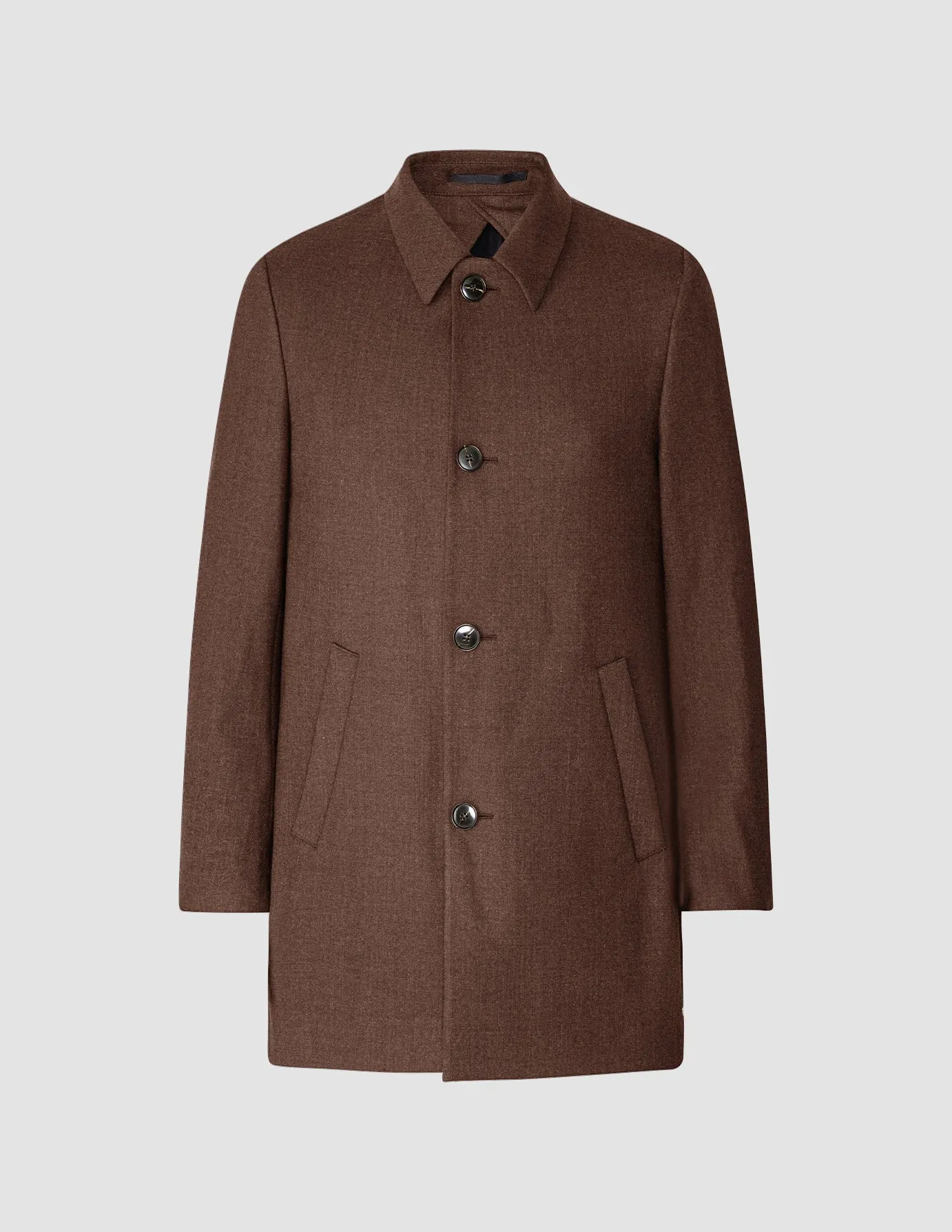 Wool Coat Brown Melange