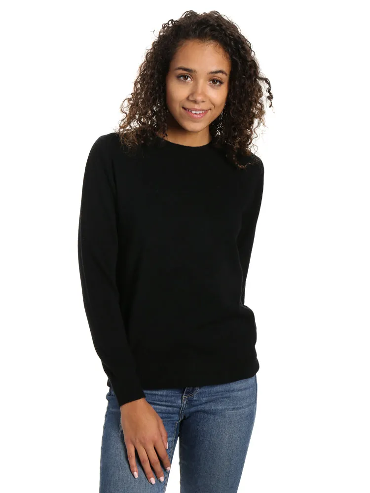 Zainuno Moizni Women's 100% Cashmere Classic Crew Neck Sweater