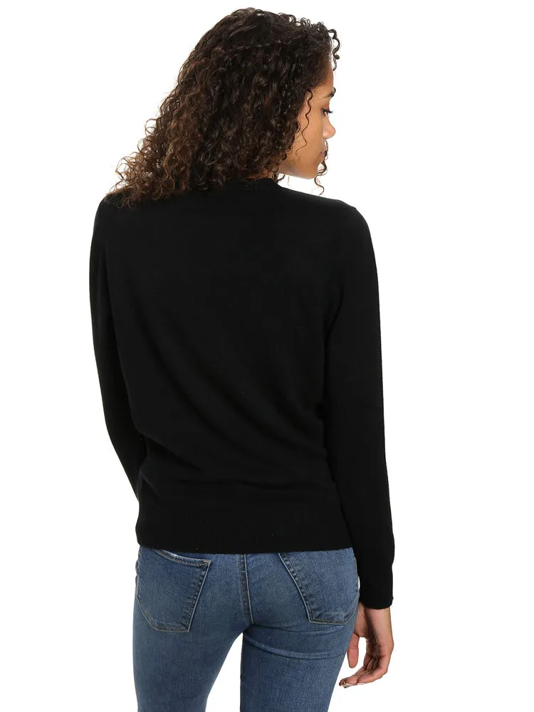 Zainuno Moizni Women's 100% Cashmere Classic Crew Neck Sweater