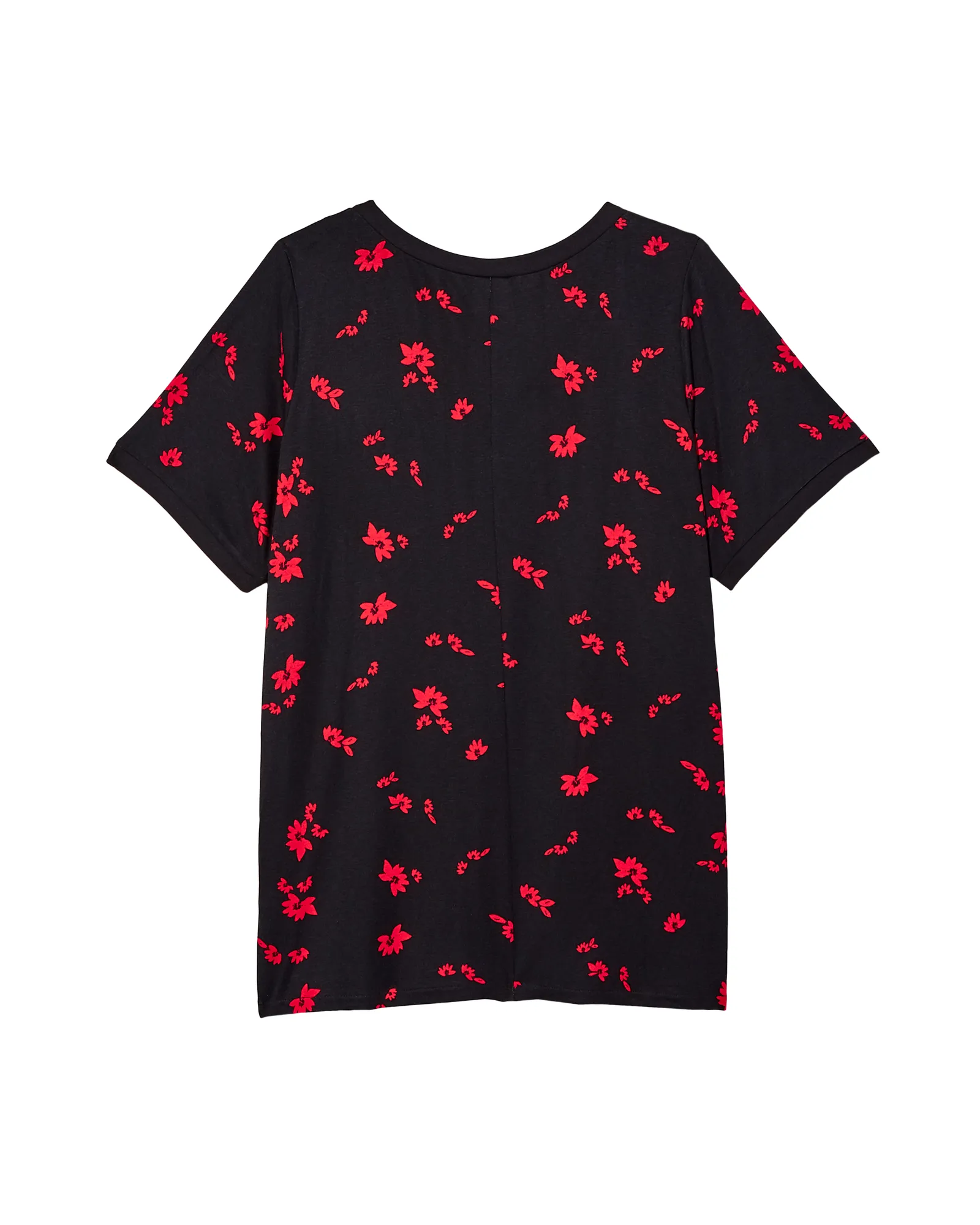 Zaria Knit Printed Top | Black / Red