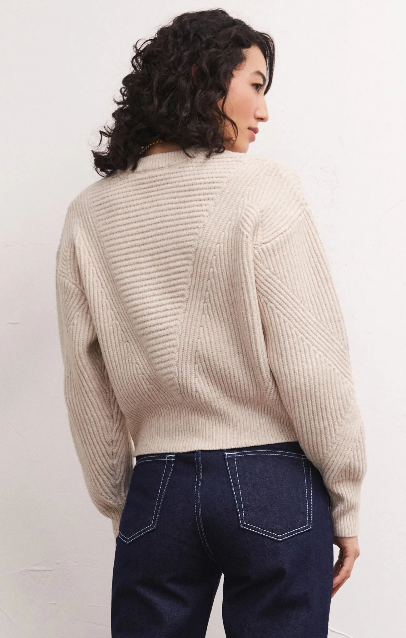 ZSU Alaska Rib Sweater in Oatmeal